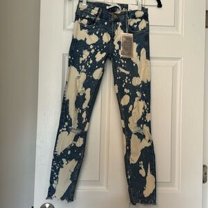 Zara distressed skinny jeans